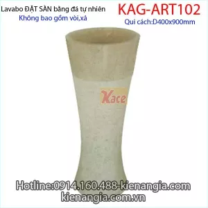 Chậu lavabo đặt sàn sân vườn bằng đá KAG-ART102