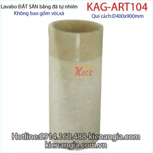 Chậu lavabo đặt sàn sân vườn bằng đá KAG-ART104