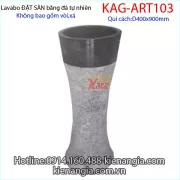 Chậu lavabo đặt sàn sân vườn bằng đá KAG-ART103
