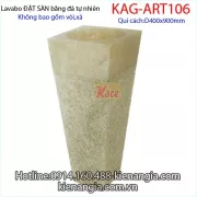 Chậu lavabo đặt sàn sân vườn bằng đá KAG-ART106