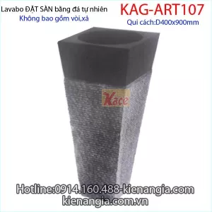 Chậu lavabo đặt sàn sân vườn bằng đá KAG-ART107