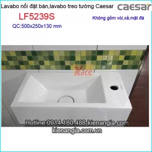 Lavabo đặt bàn hình chữ nhật CAESAR LF5239S