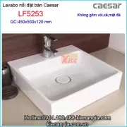 Lavabo đặt bàn chữ nhật Caesar LF5253