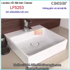 Lavabo đặt bàn chữ nhật Caesar LF5253