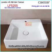 Lavabo vuông đặt bàn Caesar LF5255 BM2023