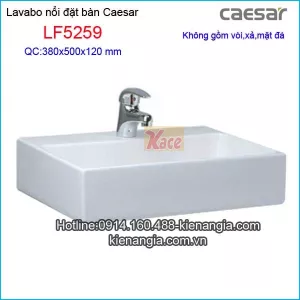 Chậu chữ nhật đặt bàn Caesar LF5259