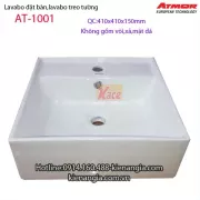 Lavabo vuông treo tường,chậu đặt bàn ATMOR-AT1001 bm2023
