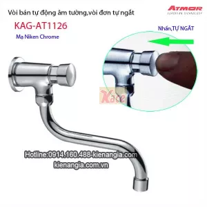 Vòi đơn tự ngắt,vòi âm tường tự ngắt ATMOR AT1126