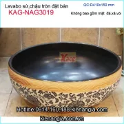 Tô sứ sơn hoa văn đặt bàn KAG-NAG3019