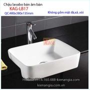 Chậu lavabo bán âm bàn chữ nhật KAG-LB17
