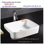 Chậu lavabo bán âm bàn chữ nhật KAG-LB17