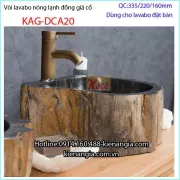 Vòi lavabo đồng giả cổ nóng lạnh KAG-DCA20
