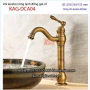 Vòi lavabo nóng lạnh đồng giả cổ KAG-DCA04