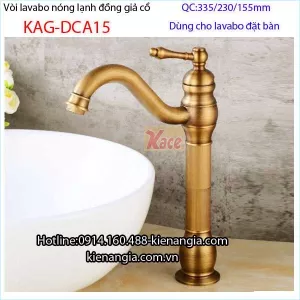 Vòi lavabo đặt bàn đồng giả cổ KAG-DCA15