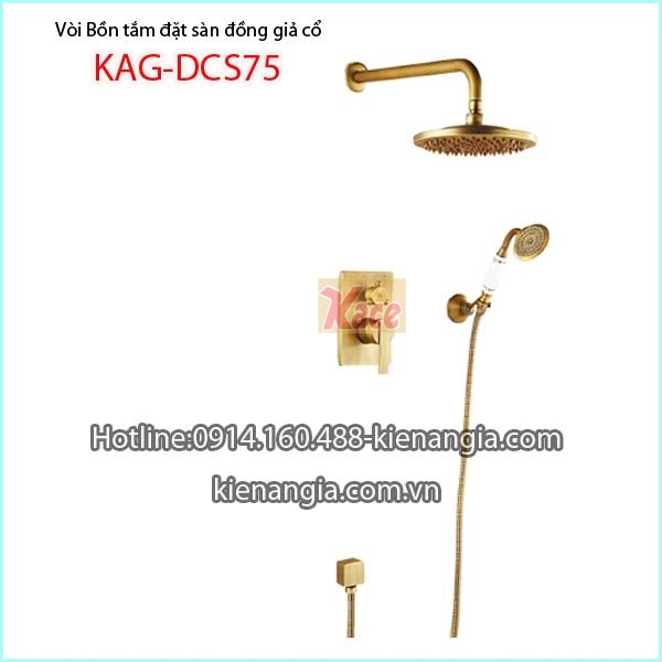 Vòi sen tắm âm tường đồng giả cổ KAG-DSC75