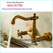 Vòi âm tường chậu lavabo Vàng cổ điển KAG-DCT06