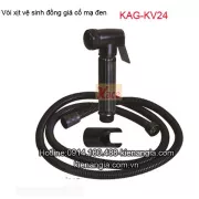 Vòi vệ sinh đồng giả cổ mạ đen KAG-KV24