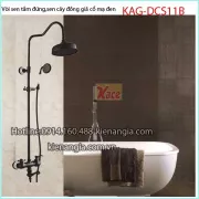 Sen tắm đứng đồng giả cổ mạ đen KAG-DCS11B