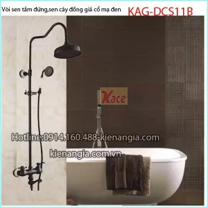 Sen tắm đứng đồng giả cổ mạ đen KAG-DCS11B