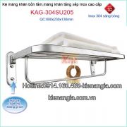 Máng khăn bồn tắm inox sus304 Tovashu KAG-304SU205