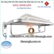 Máng khăn bồn tắm inox sus304 Tovashu KAG-304SU205