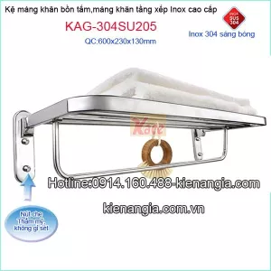 Máng khăn bồn tắm inox sus304 Tovashu KAG-304SU205