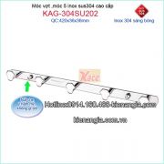 Móc 5 inox sus304,móc vợt Tovashu KAG-304SU202