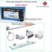 Bộ phụ kiện phòng tắm inox 304 Tovashu 304A