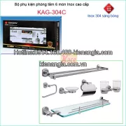 Bộ phụ kiện phòng tắm inox 304 Tovashu 304C