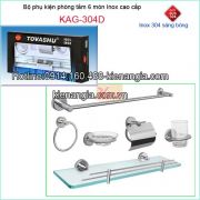 Bộ phụ kiện phòng tắm inox 304 Tovashu 304D