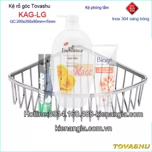 Rổ góc xà phòng 27x27cm TOVASHU KAG-304LG