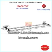 Thanh treo khăn đôi inx304 Tovashu KAG-CV7