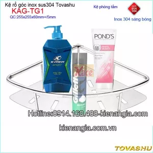 Kệ góc 26x26cm inox 304 Tovashu KAG-TG1