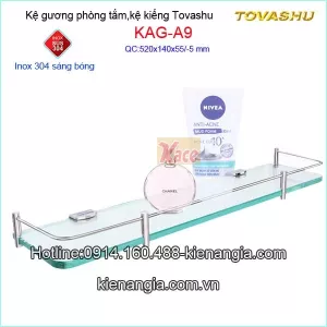 Kệ phòng tắm bằng kiếng cường lực Tovashu KAG-A9