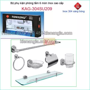 Bộ phụ kiện 6 món phòng tắm Tovashu KAG-304SU209
