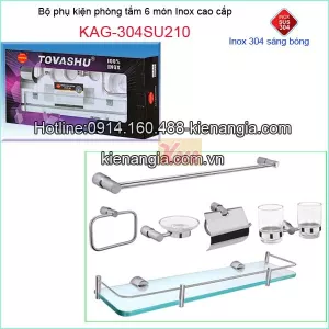 Bộ phụ kiện 6 món phòng tắm Tovashu KAG-304SU210