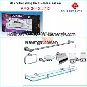Bộ phụ kiện 6 món phòng tắm TovashuKAG-304SU213