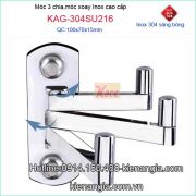 Móc 3 chia xoay Tovashu inox304 KAG-SU216