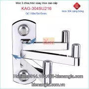 Móc 3 chia xoay Tovashu inox304 KAG-SU216