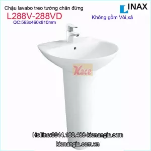 Lavabo treo tường có chân đứng INAX L288V-L288VD