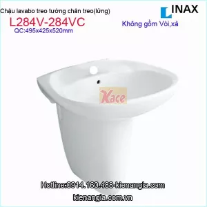 Lavabo treo tường có chân treo INAX L284V-L284VC
