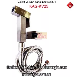 Vòi xịt vệ sinh vuông inox sus304KAG-KV25