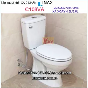 Bồn cầu 2 khối tiết kiệm nước  INAX-C108VA