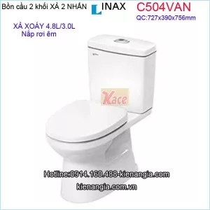 Bồn cầu 2 khối Inax,bệt két rời INAX C504VAN