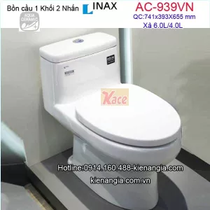 Bồn cầu một khối Inax,bệt két liền AC-939VN