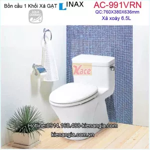 Bàn cầu liền khối INAX,bệt két liền AC-991VRN BM2023