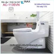 Bồn cầu 1 khối ,bệt két liền Inax AC-1135VN