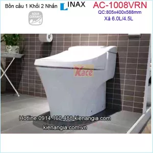 Bồn cầu 1 khối INAX,bệt két liền AC-1008VRN