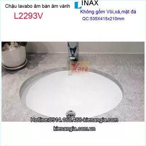 Chậu lavabo âm bàn âm vành  Inax L2293V