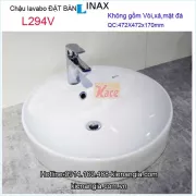 Lavabo Inax tròn đặt bàn L294V